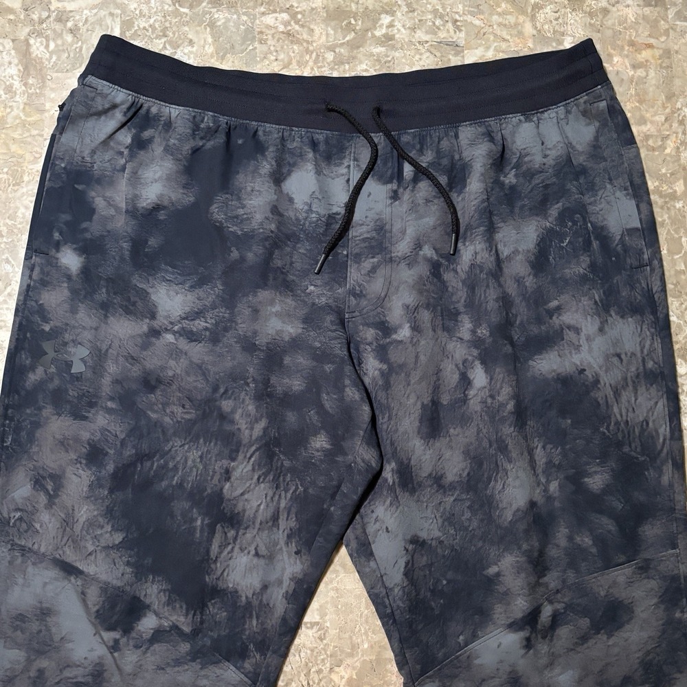 Under Armour Elite Joggers Mens 3XL Black Camo Fitted Tapered Gym Running